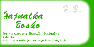 hajnalka bosko business card